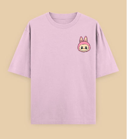 LABUBU Oversized Graphic T-Shirt – Pink Edition