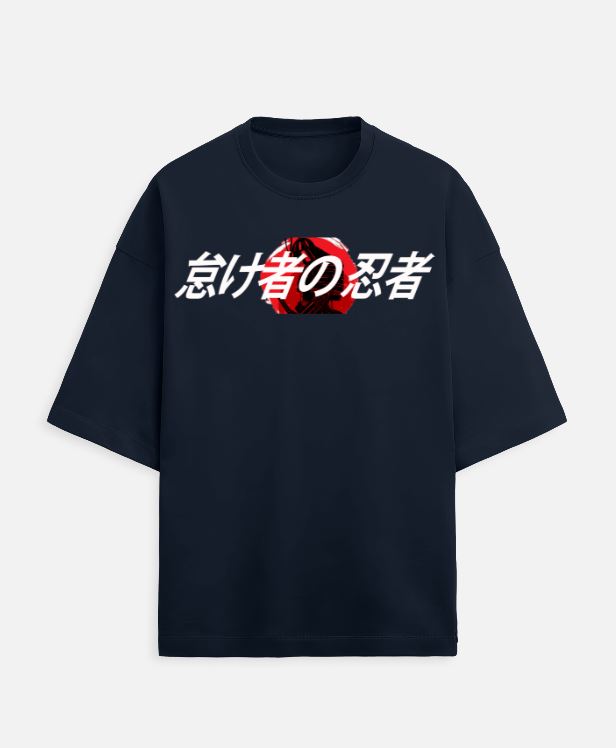 "LazyNinja: Dragon Spirit" Limited Edition Oversized Tee – Midnight Navy