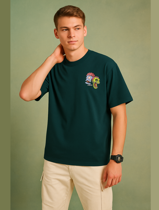 "Zombie Head" Oversized Graphic Tee – LazyNinja® Limited Drop
